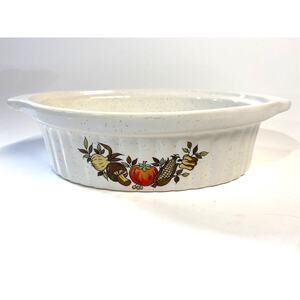 Vintage Spice of Life Style Small Handled Casserole Oven Safe Dish No Lid 8"